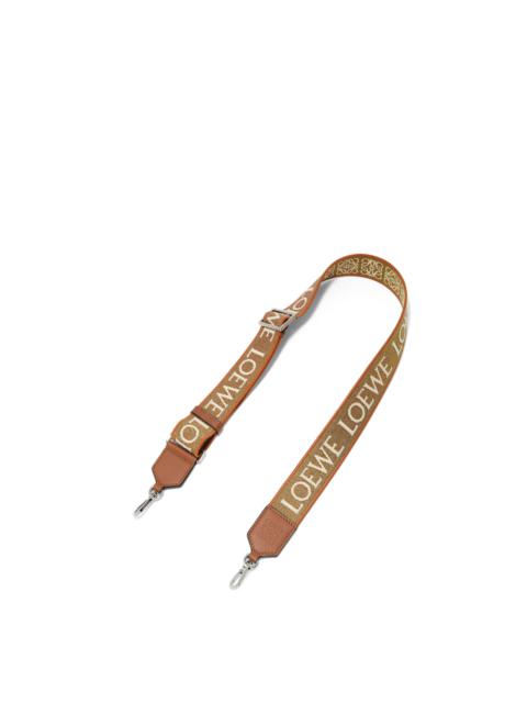 Loewe Anagram strap in lurex jacquard and calfskin