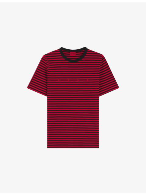 HUGO Striped Relaxed-Fit Cotton-Jersey T-Shirt