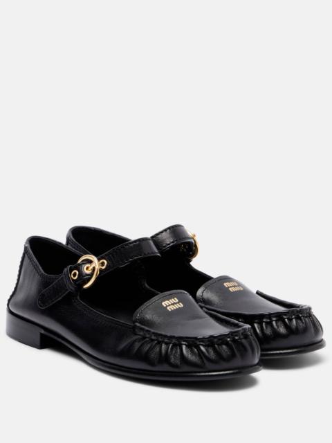 Miu Miu Leather loafers