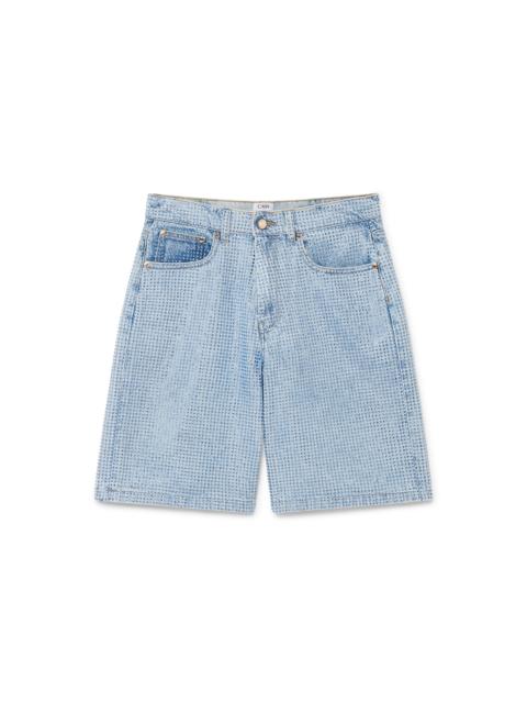 CASABLANCA Crystal Embellished Denim Shorts | Casablanca Paris