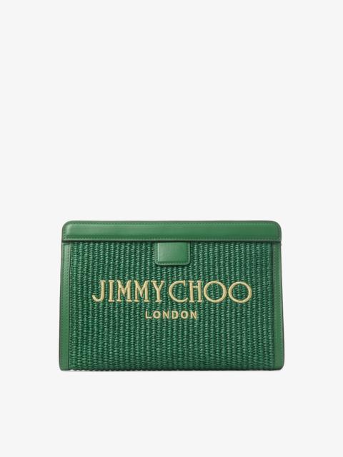 JIMMY CHOO Avenue Pouch
Green Rafia Pouch