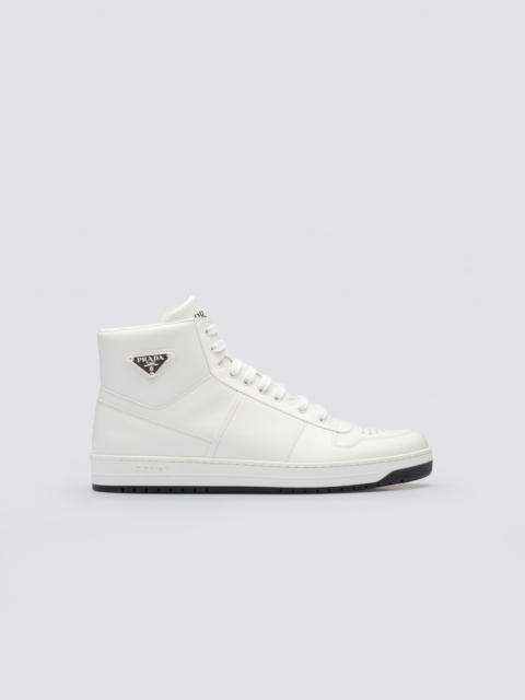 Prada Downtown leather high-top sneakers