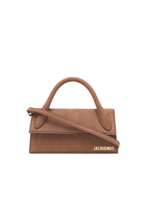 Jacquemus Le Chiquito Moyen Signature Handbag Brown in Cowskin