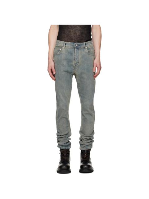 Rick Owens DRKSHDW Blue Tower Detroit Cut Jeans