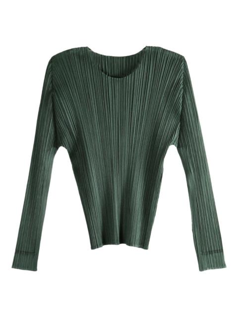 Pleats Please Issey Miyake pleated long-sleeved top