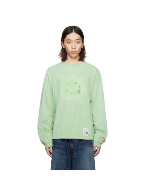 Maison MIHARAYASUHIRO Green Smily Face Long Sleeve T-Shirt