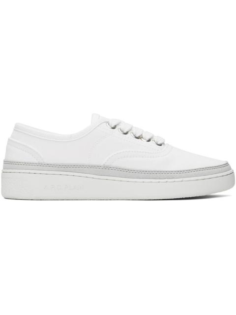 A.P.C. White Plain Simple Sneakers