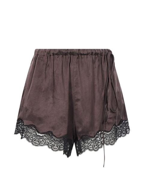 THE ANDAMANE Lune lace-trim shorts