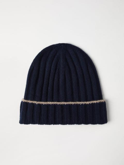 Brunello Cucinelli Cashmere rib knit beanie