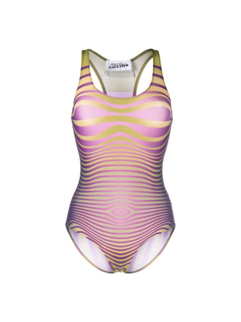 Jean Paul Gaultier stripe-print swimsuit