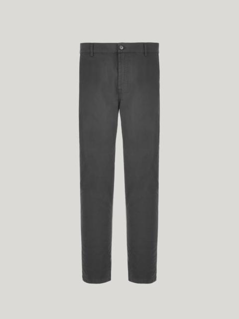 Canali GARMENT-DYED GRAY COMFORT COTTON MICROTWILL CHINO PANTS