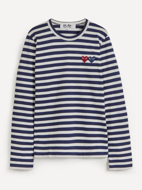Comme des Garçons PLAY Long Sleeve Stripe Cotton T-Shirt