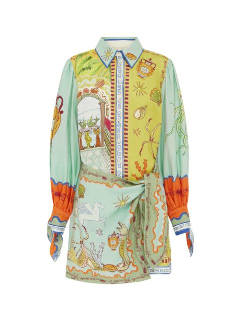 Surrealist Summer Mini Shirtdress