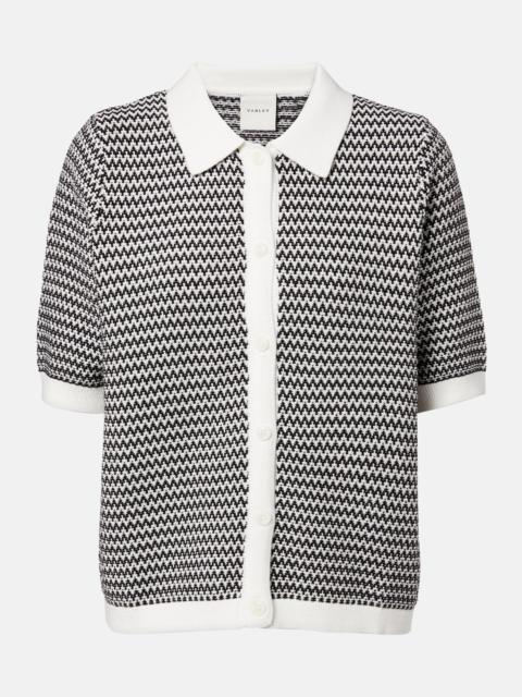 VARLEY Gaelle chevron cotton cardigan