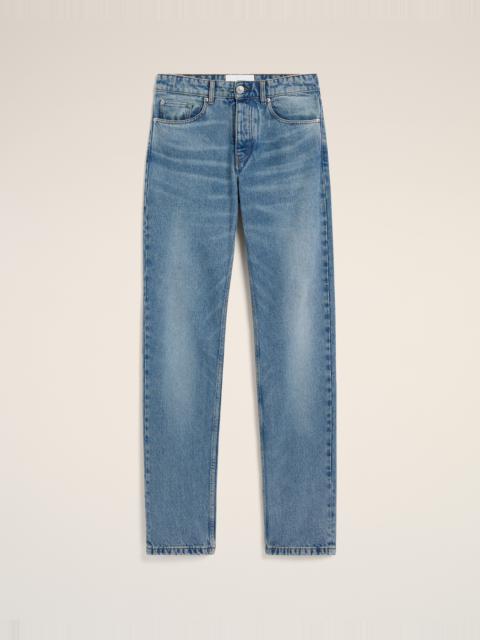 BLUE COTTON CLASSIC FIT JEANS