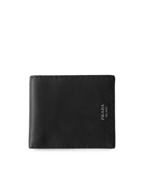 Prada antiqued leather wallet