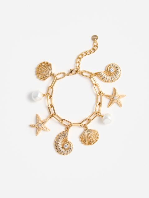 self-portrait Gold Multi Charm Bracelet