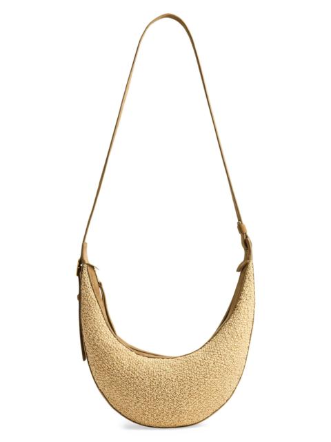 KHAITE Women's Augustina Small Raffia & Suede Crossbody Bag - Wheat Natural