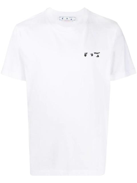 Off-White Ow logo-print slim-cut T-shirt