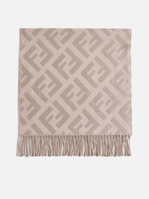 FENDI FF lurex cashmere-blend scarf