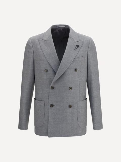 LARDINI Double-breasted wool-blend Jacket