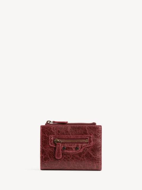BALENCIAGA Women's Le City Bifold Wallet in Berry Red