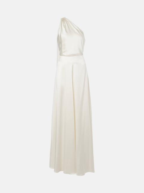 Max Mara Bridal Pamela draped silk satin gown