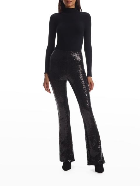 commando Sequin Flare High-Rise Leggings