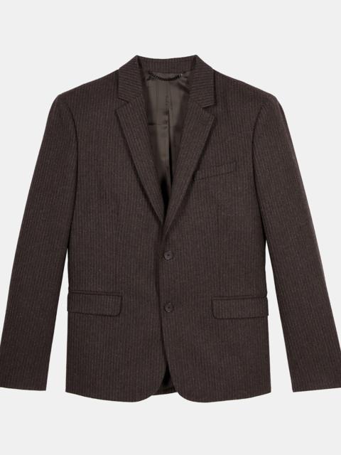 The Kooples BROWN PINSTRIPE SUIT JACKET