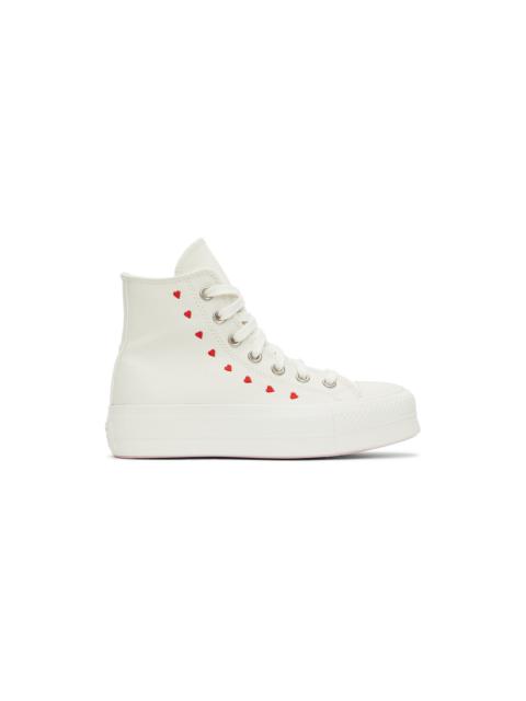 White Chuck Taylor All Star Lift High Top Sneakers