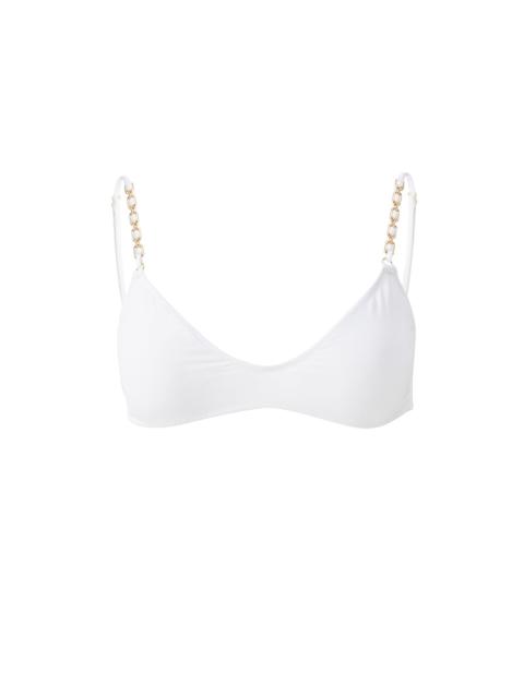 MELISSA ODABASH LIMA WHITE BIKINI TOP
