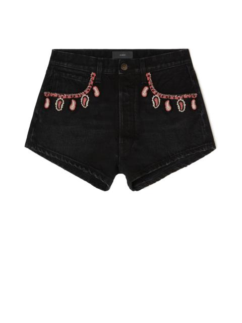 Inner Energy Crochet Denim Shorts