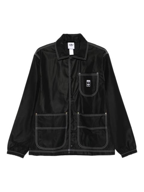 adidas contrast-stitch pocketed shirt jacket