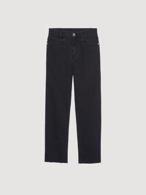 Sandro STRAIGHT-CUT JEANS WITH RAW EDGES