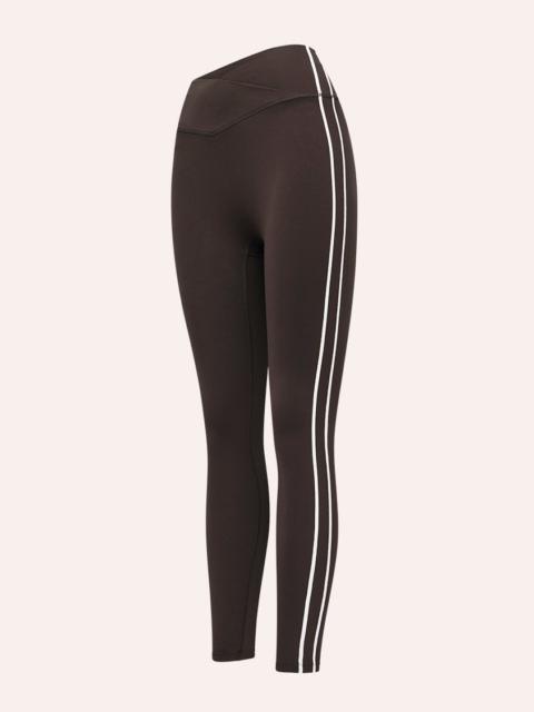 P.E NATION CLARITY FULL LENGTH LEGGING IN COFFEE & WHISPER WHITE