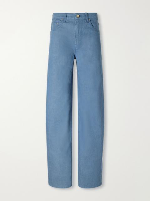 OSSOU Rider low-rise straight-leg jeans Mid denim