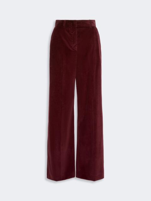 WEEKEND Max Mara TANIA Cotton velvet trousers - BORDEAUX