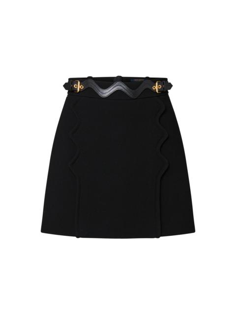 Louis Vuitton Scallop Detail A-Line Mini Skirt