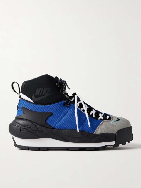 Nike + 자이 Magmascape Suede-Trimmed 누비질된 메시 높 정상 운동화
