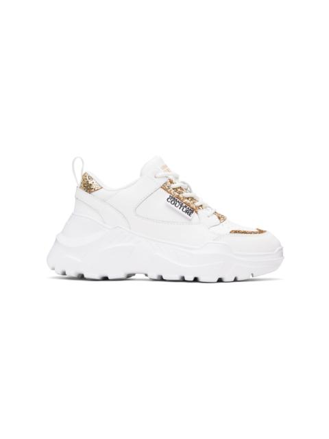 VERSACE JEANS COUTURE White Speedtrack Low Top Sneakers