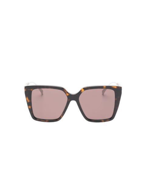 GUCCI geometric chain sunglasses