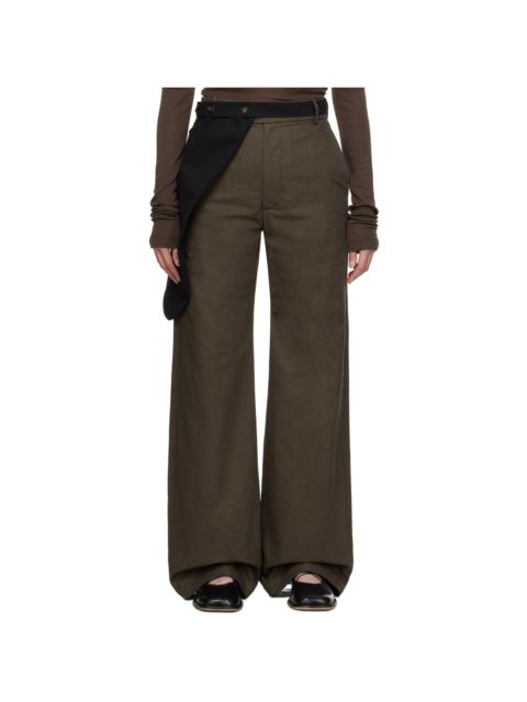 STRONGTHE Brown Pouch Trousers