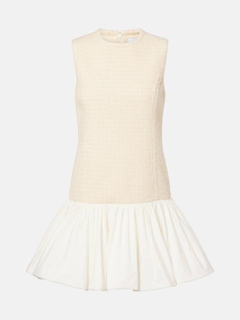 PATOU Tweed and faille minidress