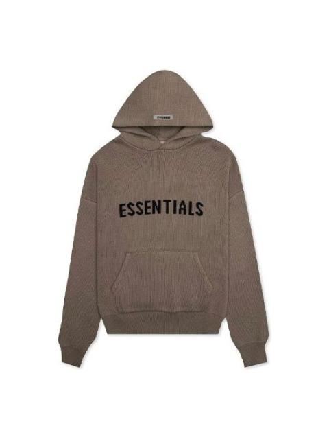 Fear of God Essentials FW20 Knit Logo Hoodie 'Taupe' FOG-FW20-366