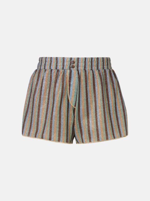 Oséree Lumière striped shorts