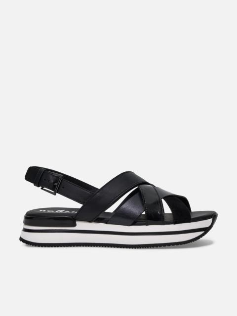 HOGAN Crossed Sandals Hogan H222 Black