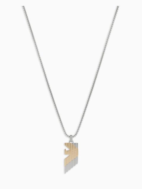 EMPORIO ARMANI TWO-TONE STAINLESS STEEL PENDANT NECKLACE