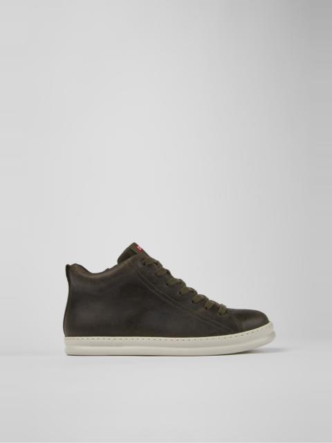 CAMPER Runner Green leather sneakers for men