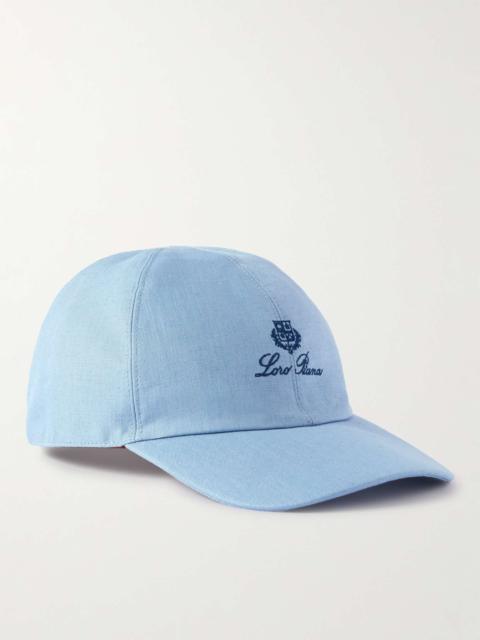 Loro Piana Logo-Embroidered Linen Baseball Cap
