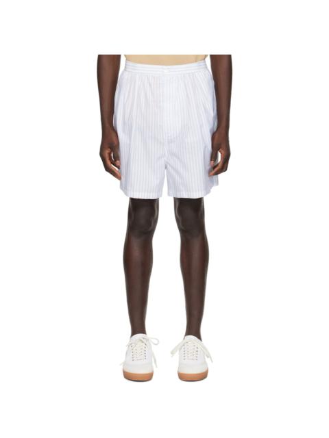 HED MAYNER White Striped Shorts